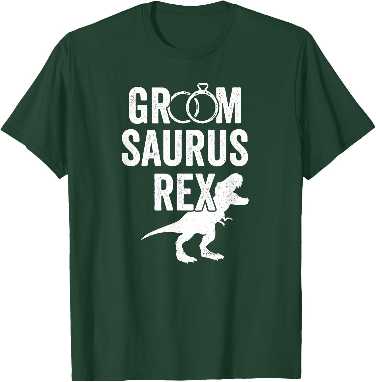 Groomsaurus Rex Funny Dinosaur Groom Wedding Gift T-Shirt - T-Shirt | Forest