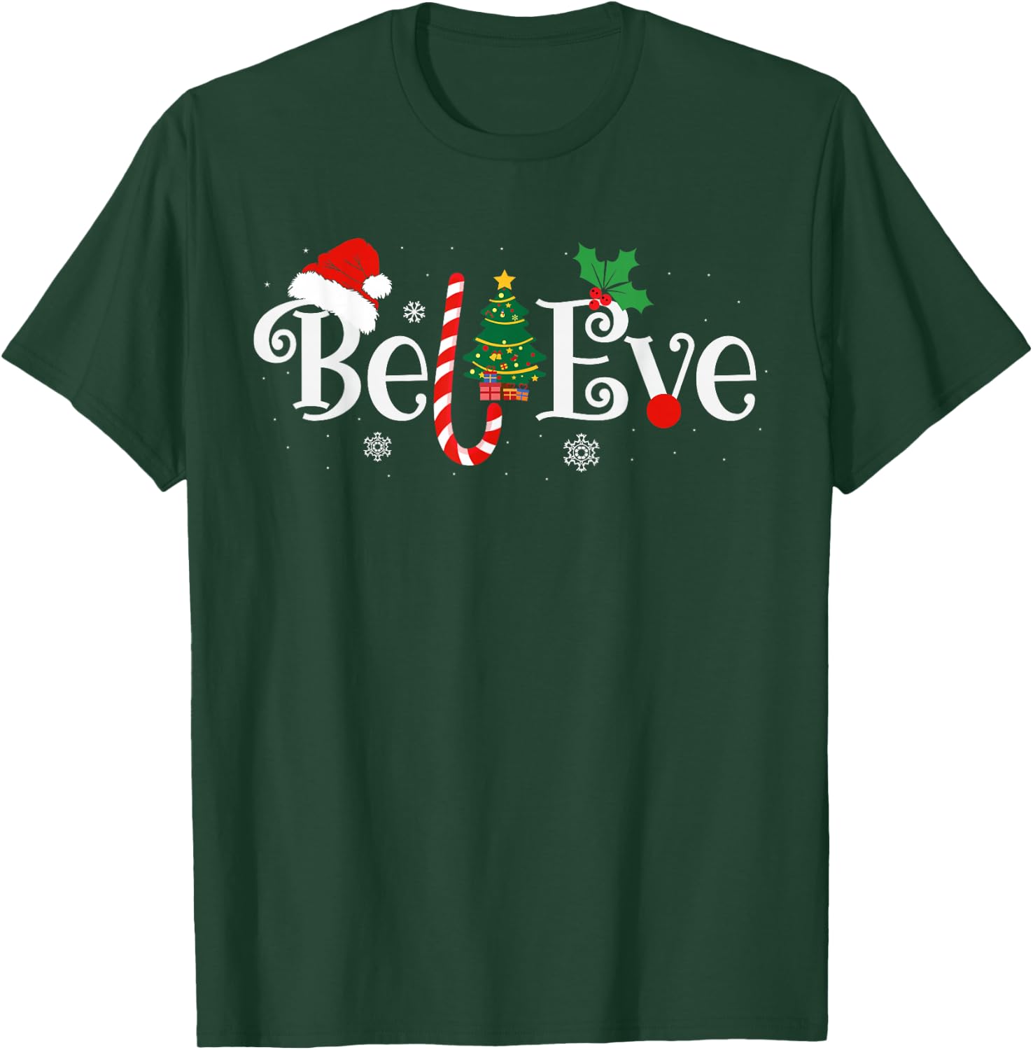 BEST BELIEVE CHRISTMAS PAJAMA SHIRT EVER Xmas Family Funny T-Shirt - T-Shirt | Forest