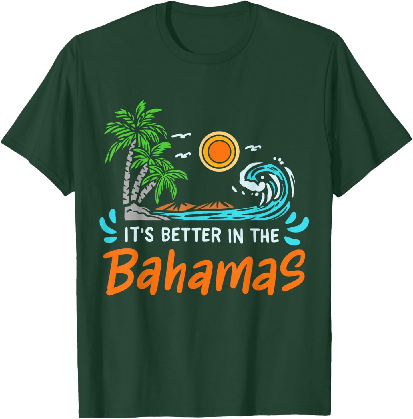 Bahamas Retro 80s T-Shirt - T-Shirt | Forest