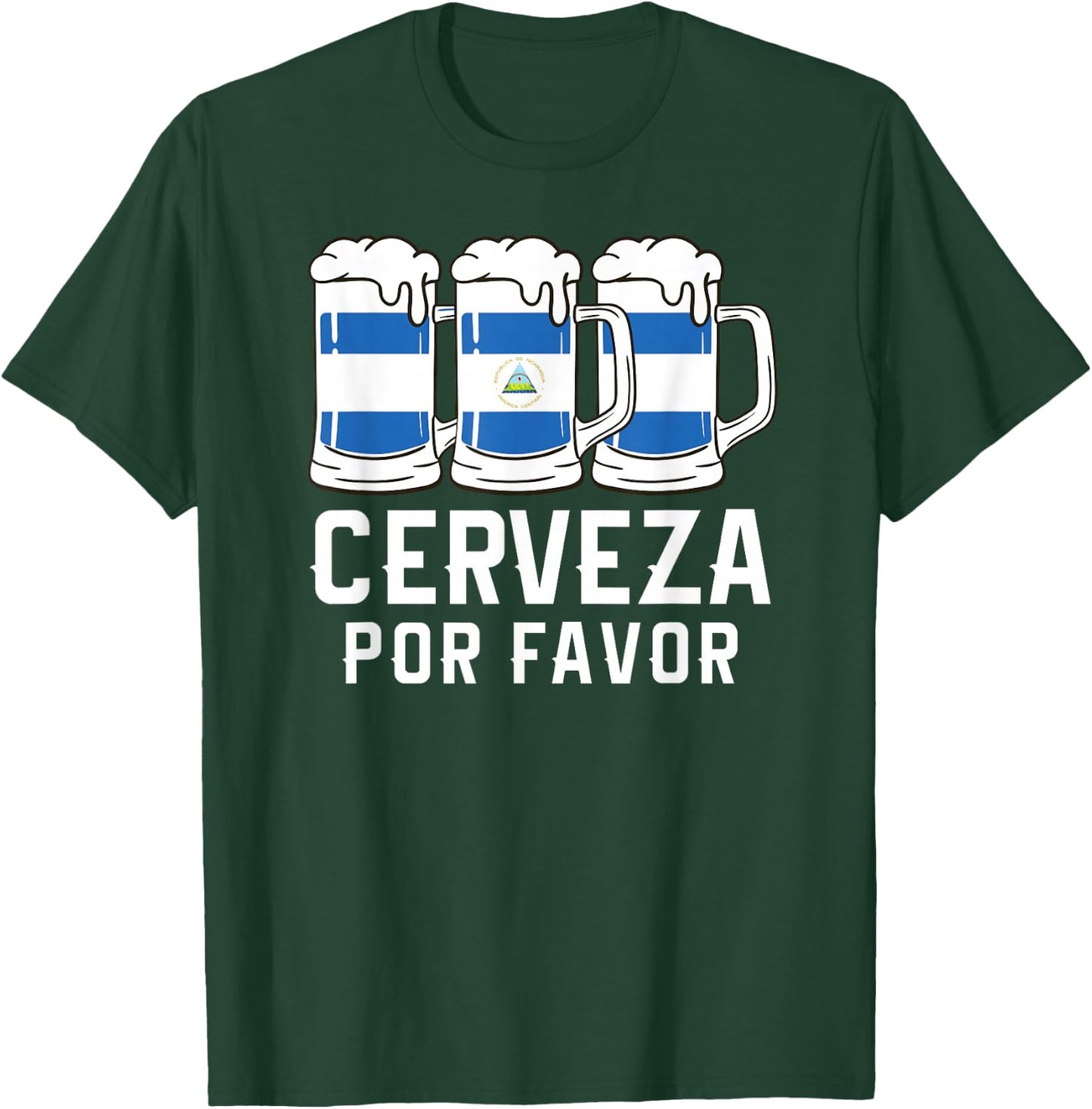 Nicaragua Cerveza Por Favor Beer Nicaraguan Central America T-Shirt - T-Shirt | Forest