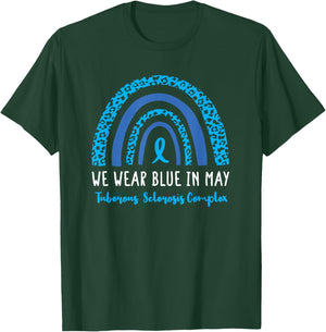 Tuberous Sclerosis Complex Awareness Ribbon Rainbow T-Shirt - T-Shirt | Forest