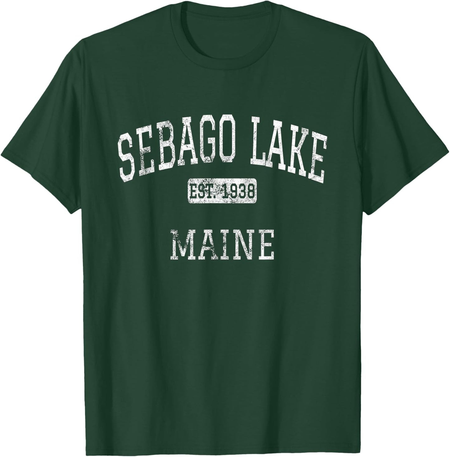 Sebago Lake Maine ME Vintage T-Shirt - T-Shirt | Forest
