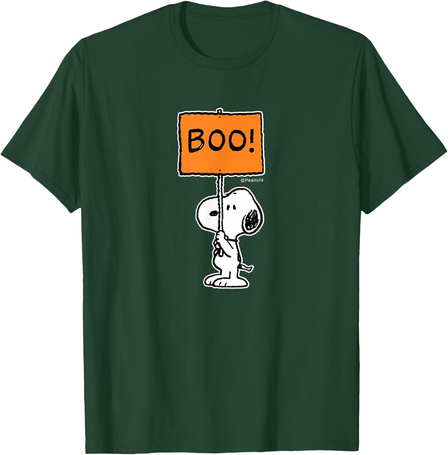 Peanuts - Halloween - Snoopy Boo Sign T-Shirt - T-Shirt | Forest