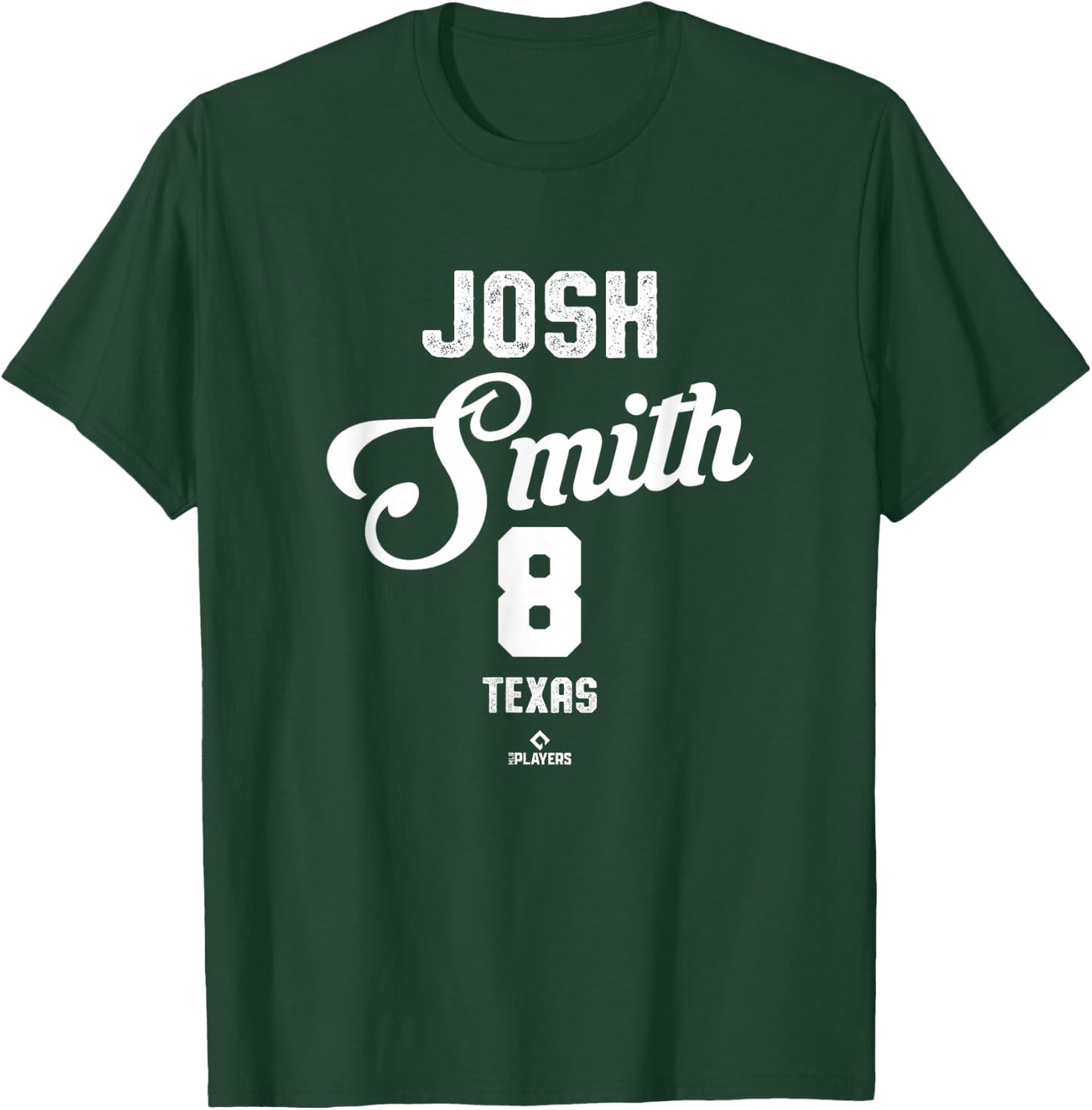 Josh Smith 8 Texas Baseball Vintage MLBPA T-Shirt - T-Shirt | Forest