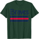 Vintage Braves Retro Three Stripe Weathered Shirt T-Shirt - T-Shirt | Forest