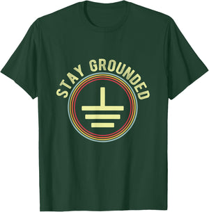 Stay Grounded Vintage Electrician T-Shirt - T-Shirt | Forest