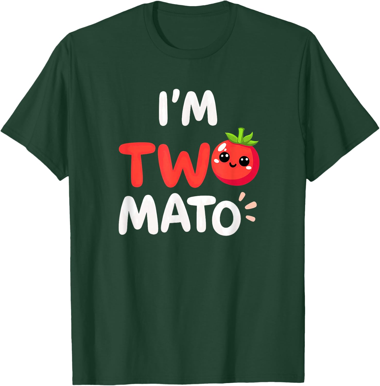 Farmer Gardener I'm Two-mato 2nd Birthday Tomatoes T-Shirt - T-Shirt | Forest