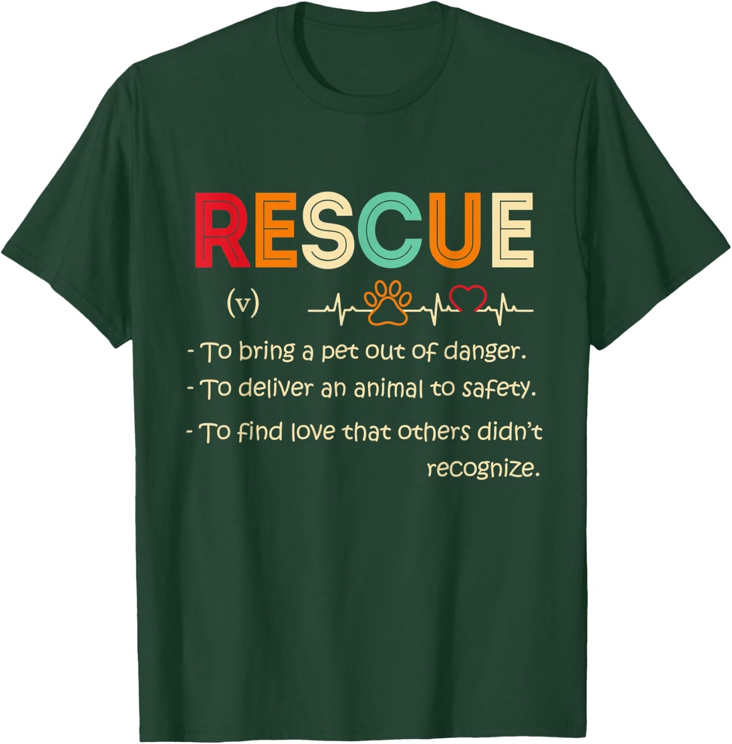 Definition Rescue Animal Women Men T-Shirt - T-Shirt | Forest