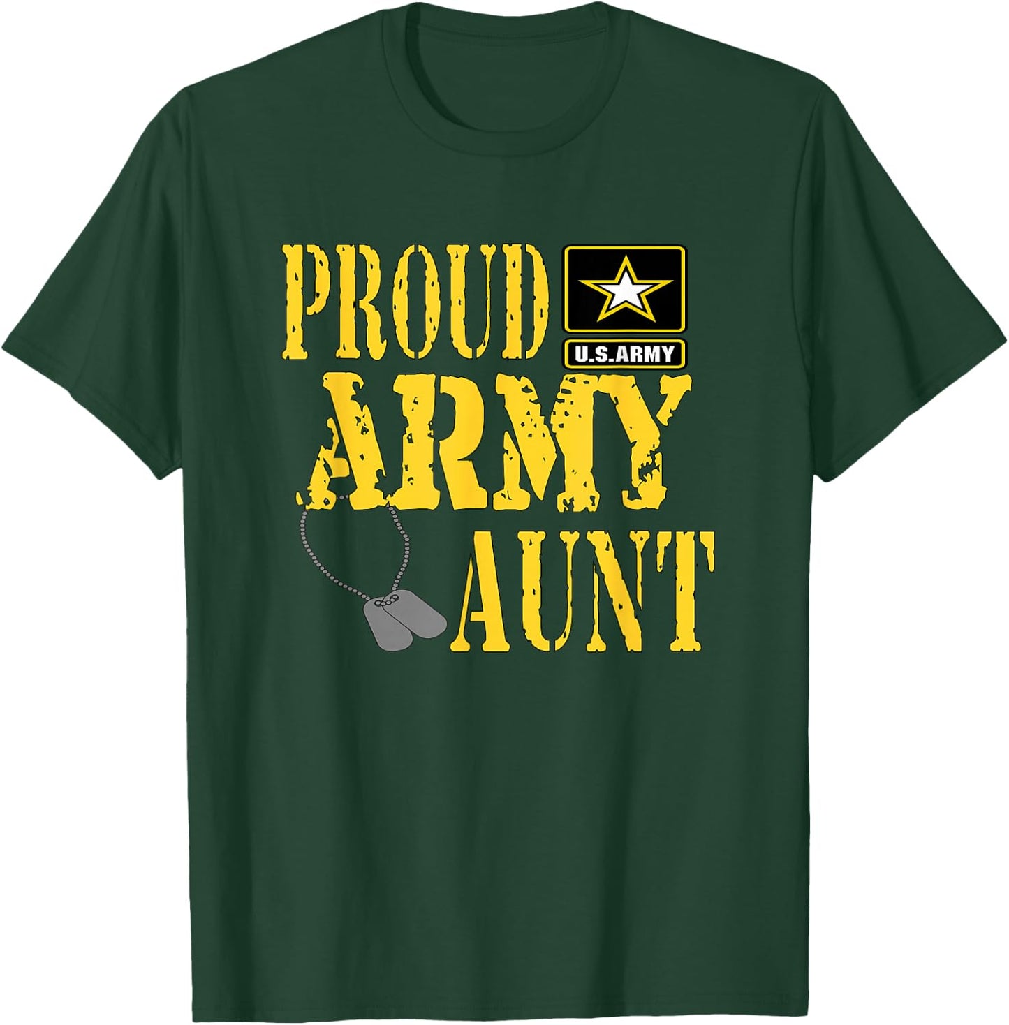 Proud Army Aunt Shirt Military Pride T Shirt T-Shirt - T-Shirt | Forest