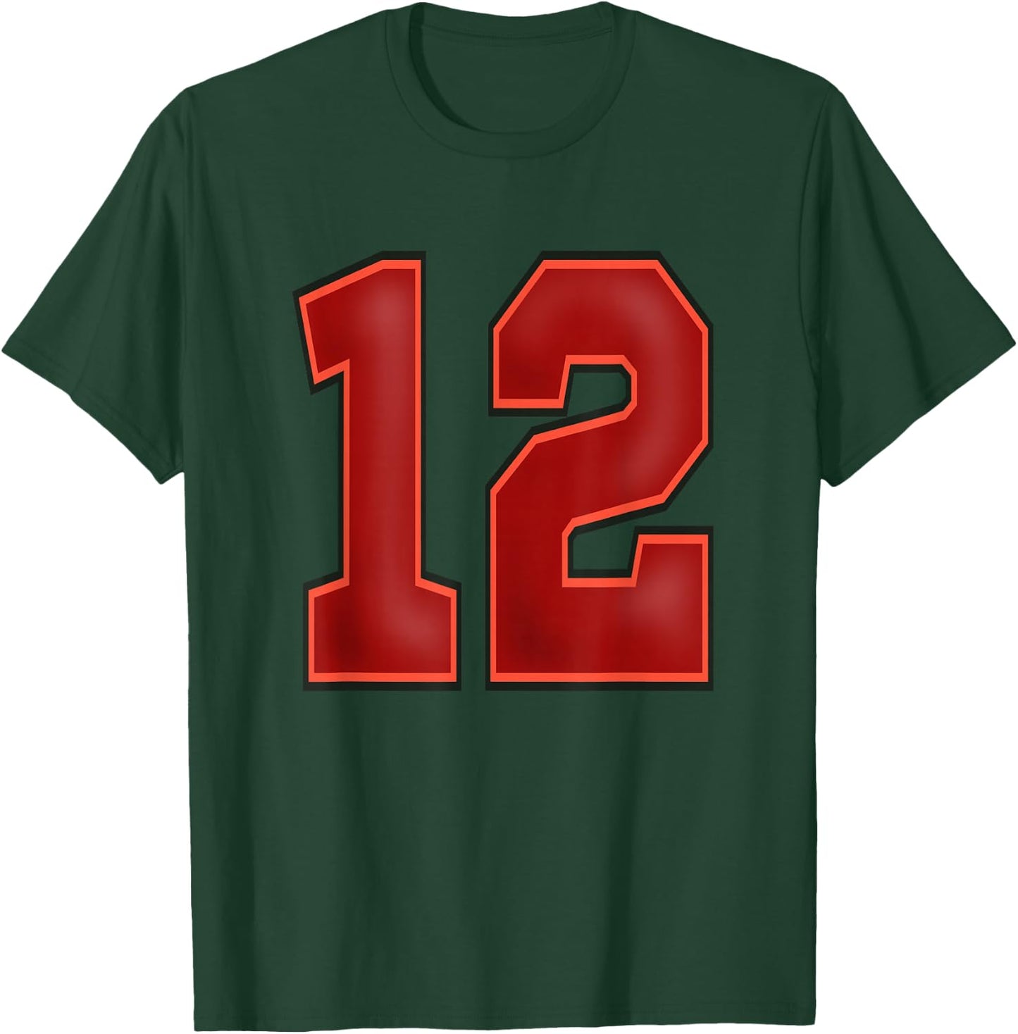 Sports Player Number 12 Jersey Number 12 T-Shirt - T-Shirt | Forest