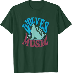 Wolves and Music Musician Piano Wolf T-Shirt - T-Shirt | Forest