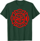 Fire Department Logo Uniform Fireman Symbol Firefighter Gear T-Shirt - T-Shirt | Forest
