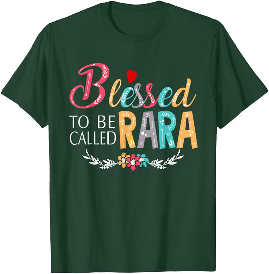 Grandma - Blessed to be called Rara Colorful art T-Shirt - T-Shirt | Forest