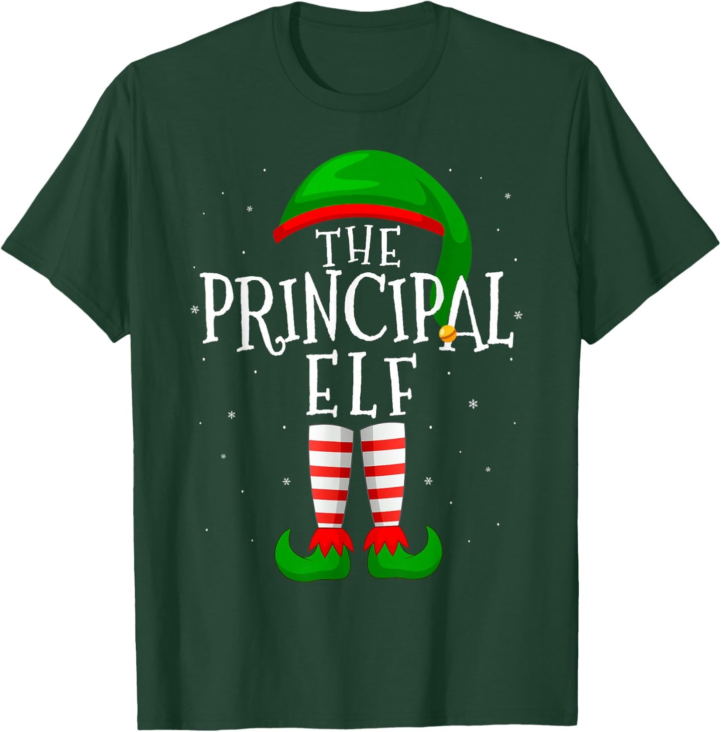 The Principal Elf Funny Matching Family Group Christmas T-Shirt - T-Shirt | Forest