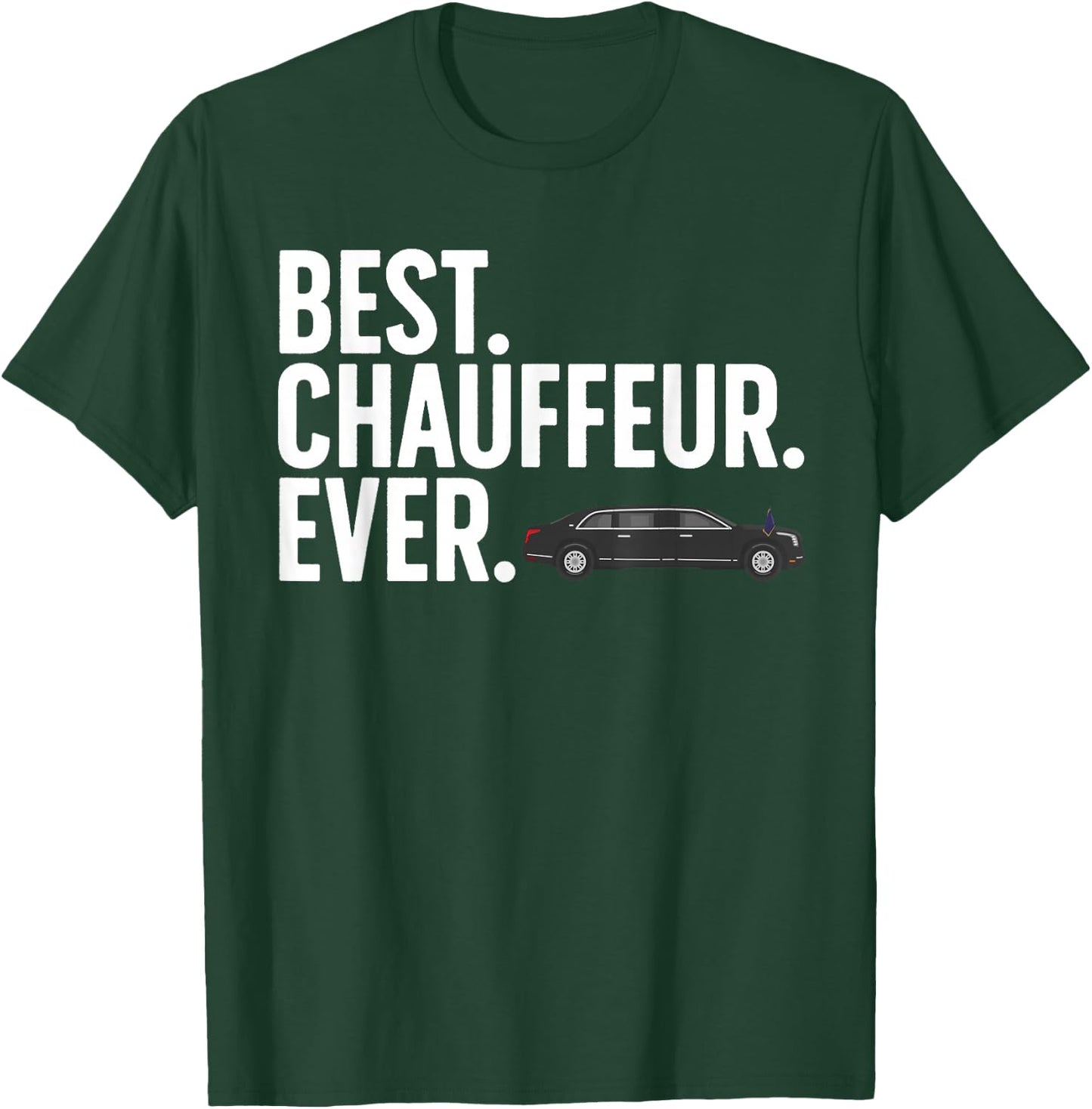 Best Chauffeur Art Women Dad Job Taxi Limo Driver T-Shirt - T-Shirt | Forest