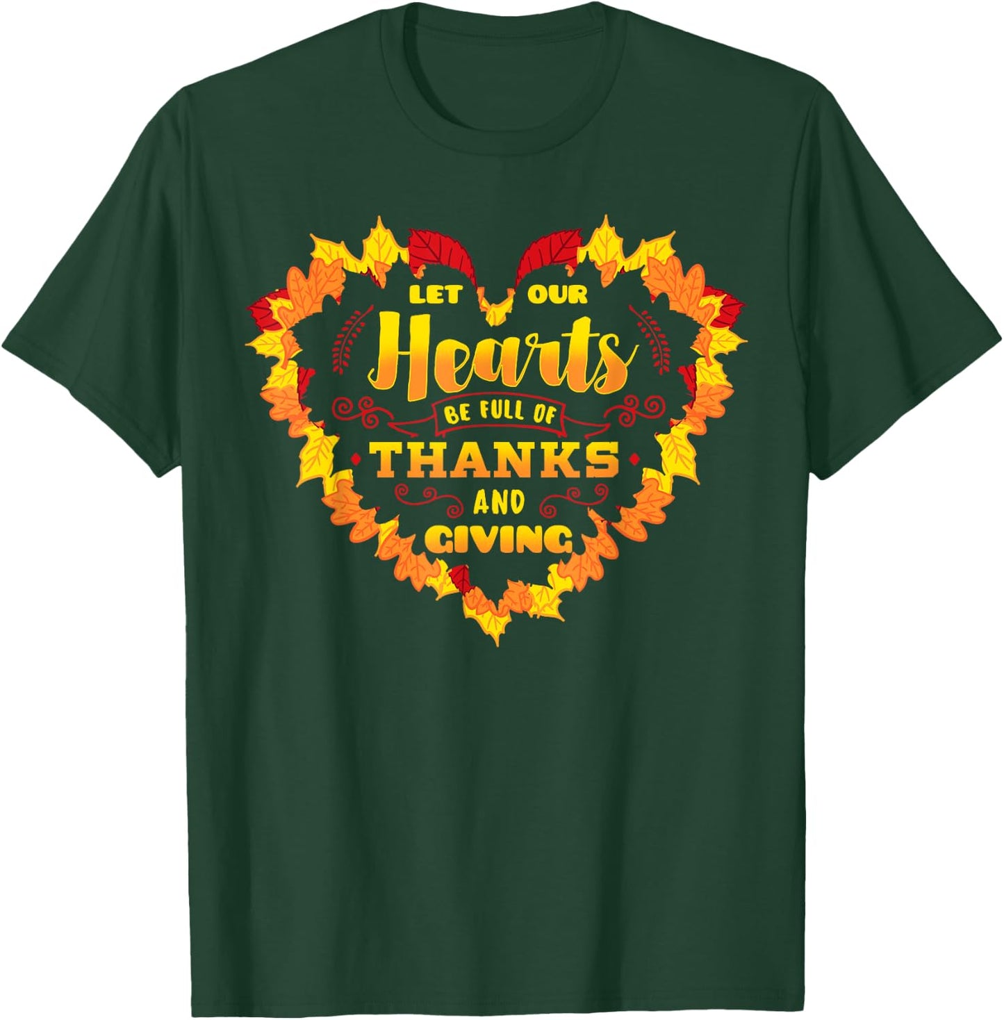 Thanksgiving Feast Harvest Prayer Blessings Give Thanks Gift T-Shirt - T-Shirt | Forest