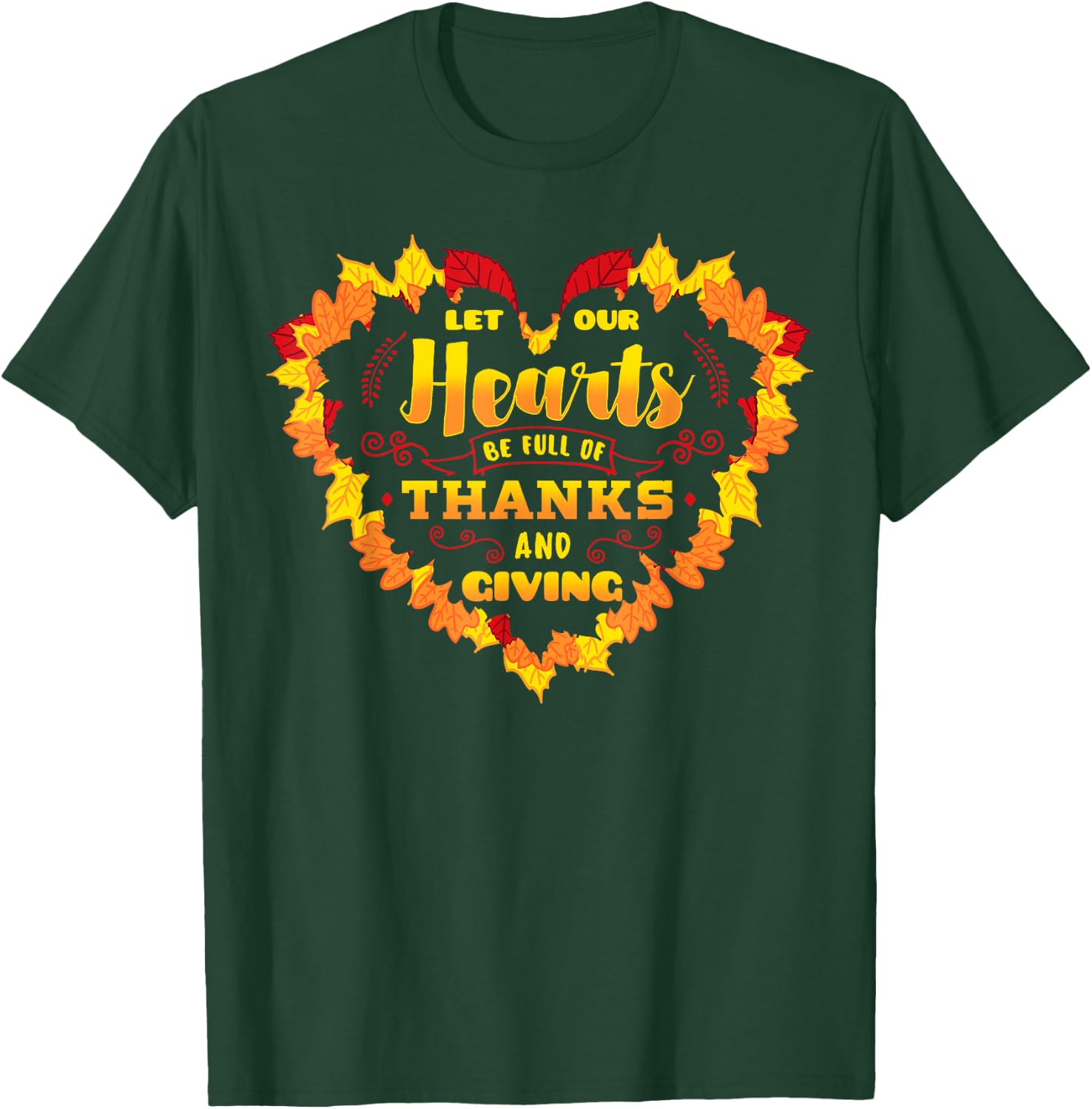 Thanksgiving Feast Harvest Prayer Blessings Give Thanks Gift T-Shirt - T-Shirt | Forest