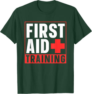 First Aid Training Coach Care Course Emergency T-Shirt - T-Shirt | Forest