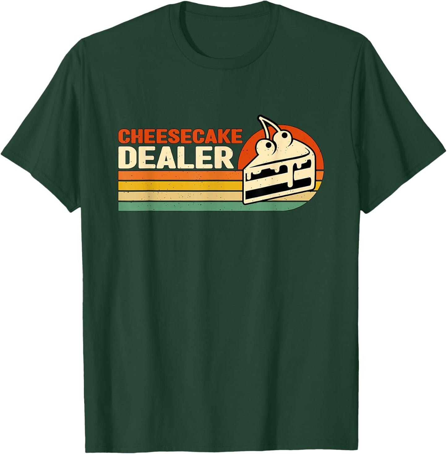 Cheesecake Dealer Retro Sweets Goodies Desserts Cheesecake T-Shirt - T-Shirt | Forest