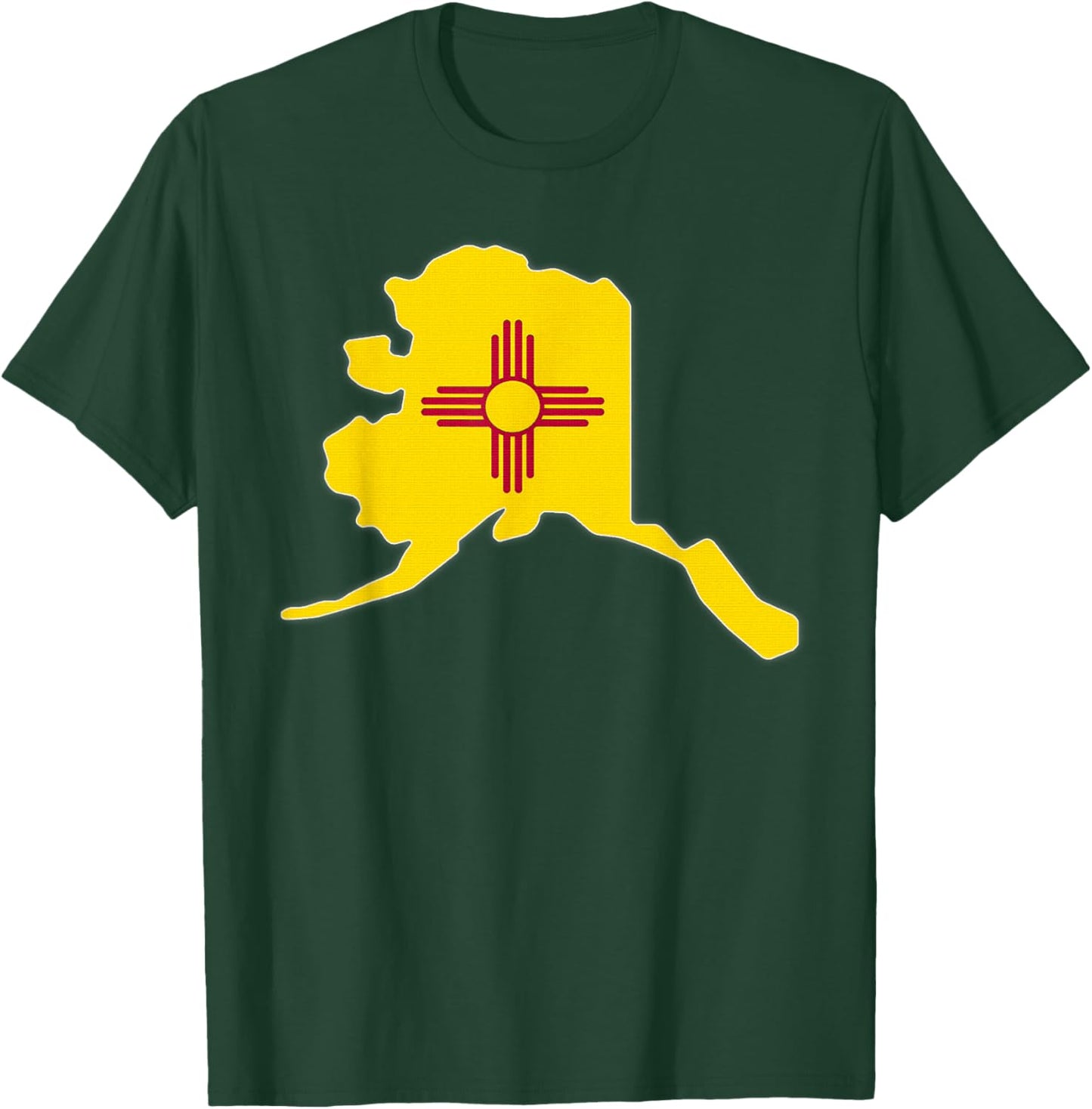 ALASKA STATE MAP NEW MEXICO NM Flag Roots Men Women Gift T-Shirt - T-Shirt | Forest