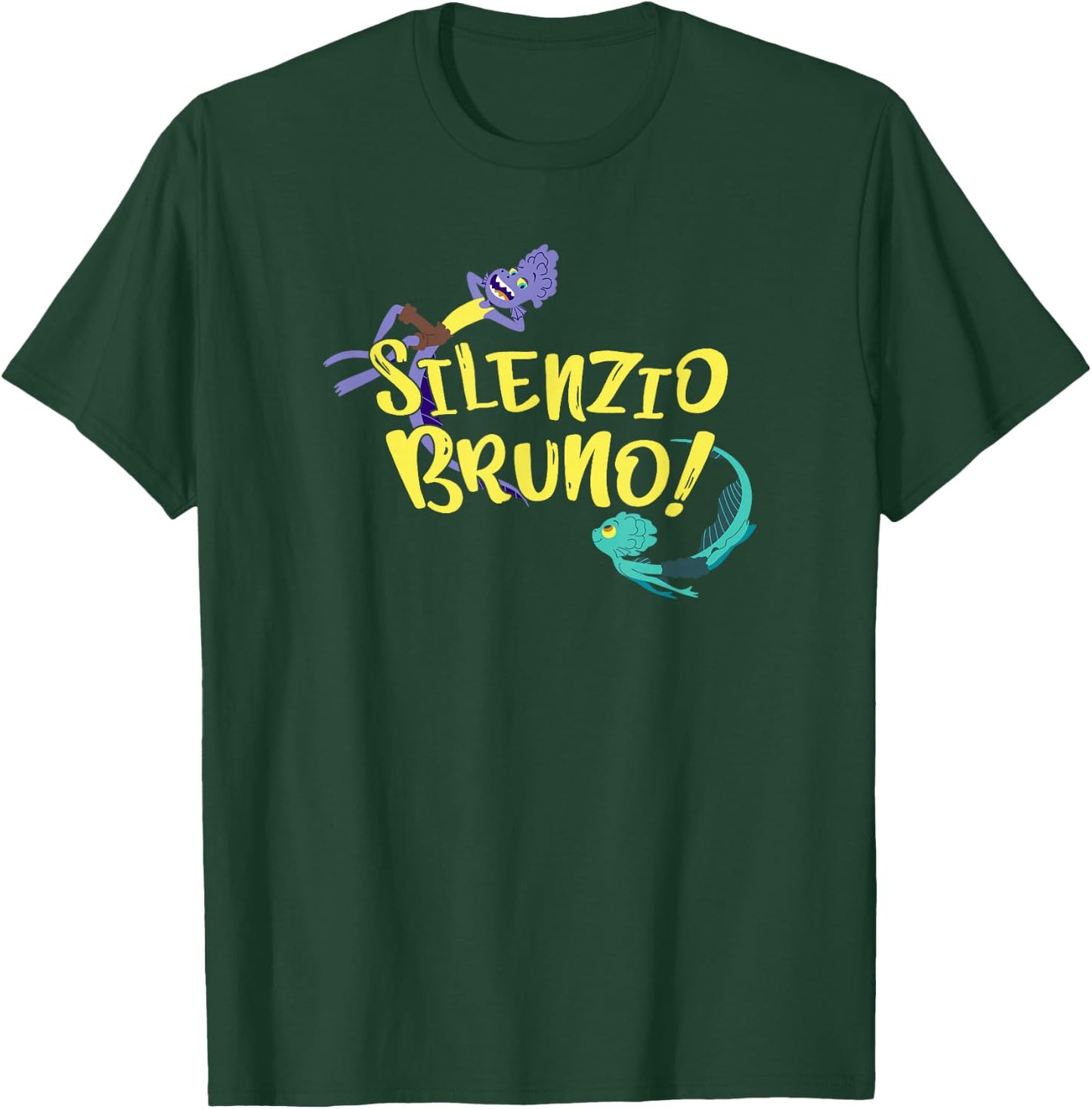 Disney Pixar Luca Silenzio Bruno! Characters Swimming T-Shirt - T-Shirt | Forest