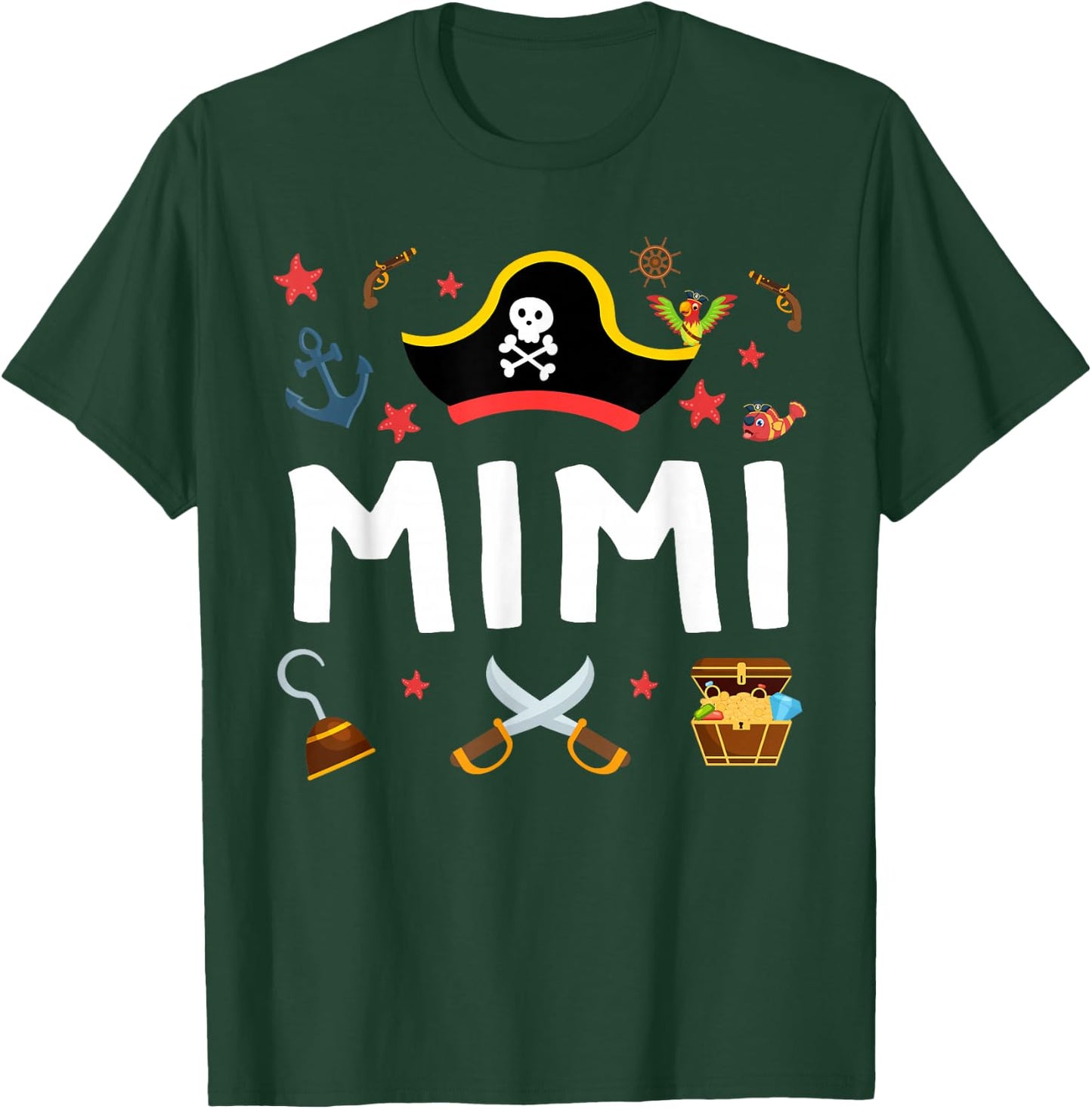 Pirate Mimi Pirate's Hat Matching Family Pirate Birthday T-Shirt - T-Shirt | Forest