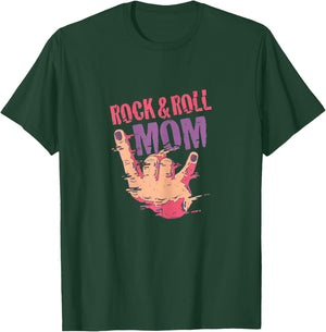 Rock n Roll Mom Rock and Roll Forever Hand Sign T-Shirt - T-Shirt | Forest