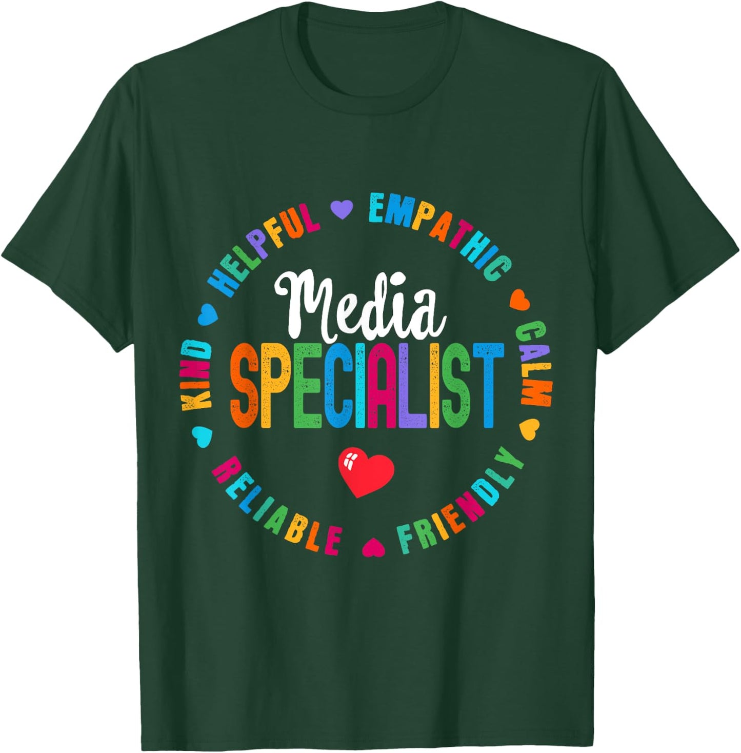 Funny Appreciation Week School Library Media Specialist T-Shirt - T-Shirt | Forest