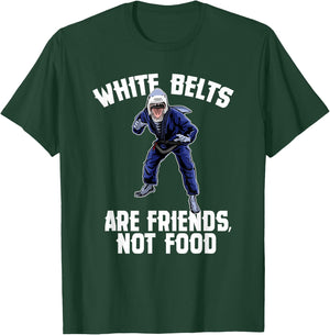 White Belts Are Friends Not Food - Jiu Jitsu Shark T-Shirt - T-Shirt | Forest