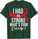 I Had A Stroke - Stroke Survivor Red Awareness Ribbon T-Shirt - T-Shirt | Forest