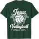 Jesus And Volleyball Kinda Girl Sports Gameday Spike Net T-Shirt - T-Shirt | Forest