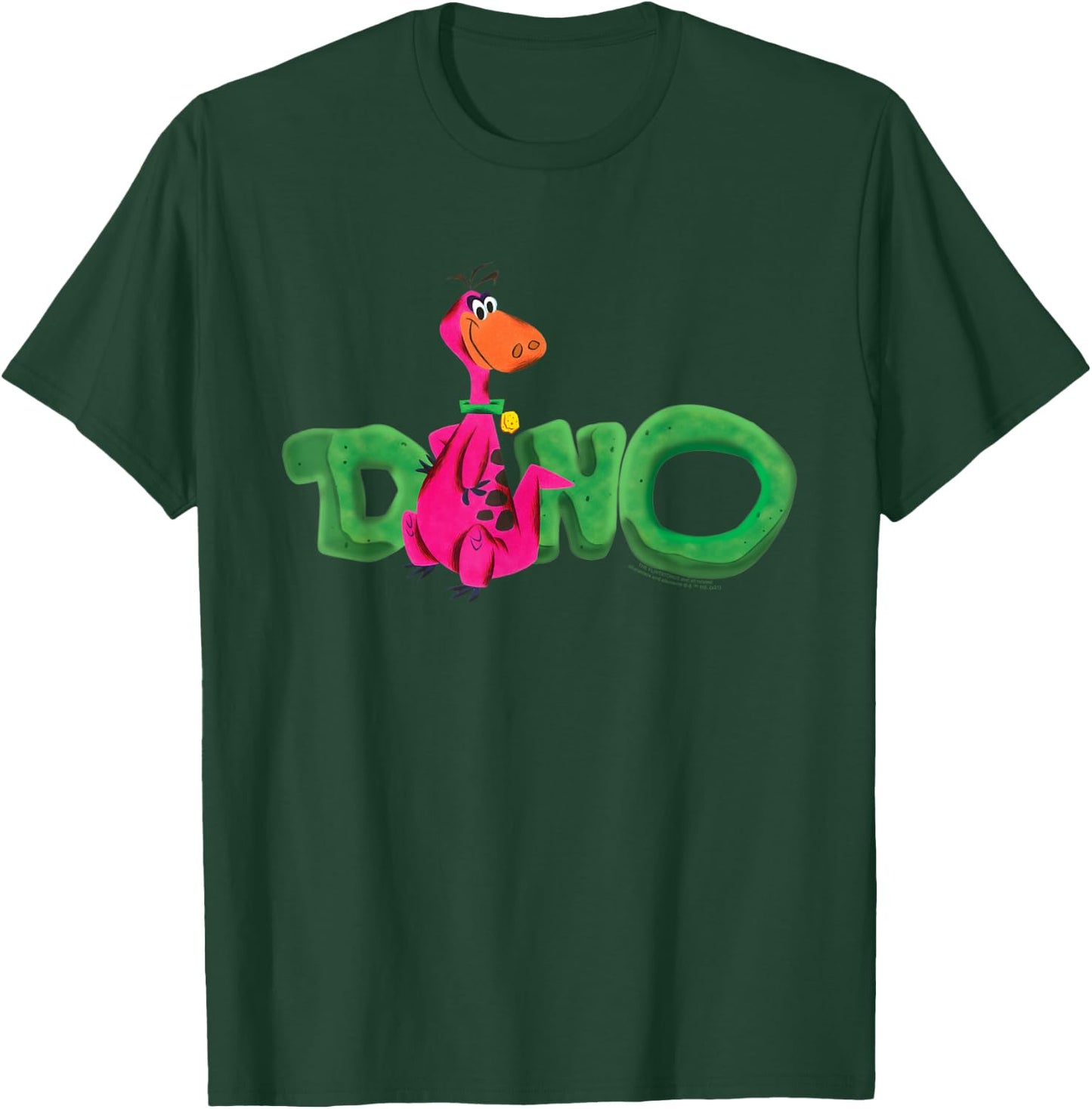The Flintstones Dino with Stylized Name T-Shirt - T-Shirt | Forest