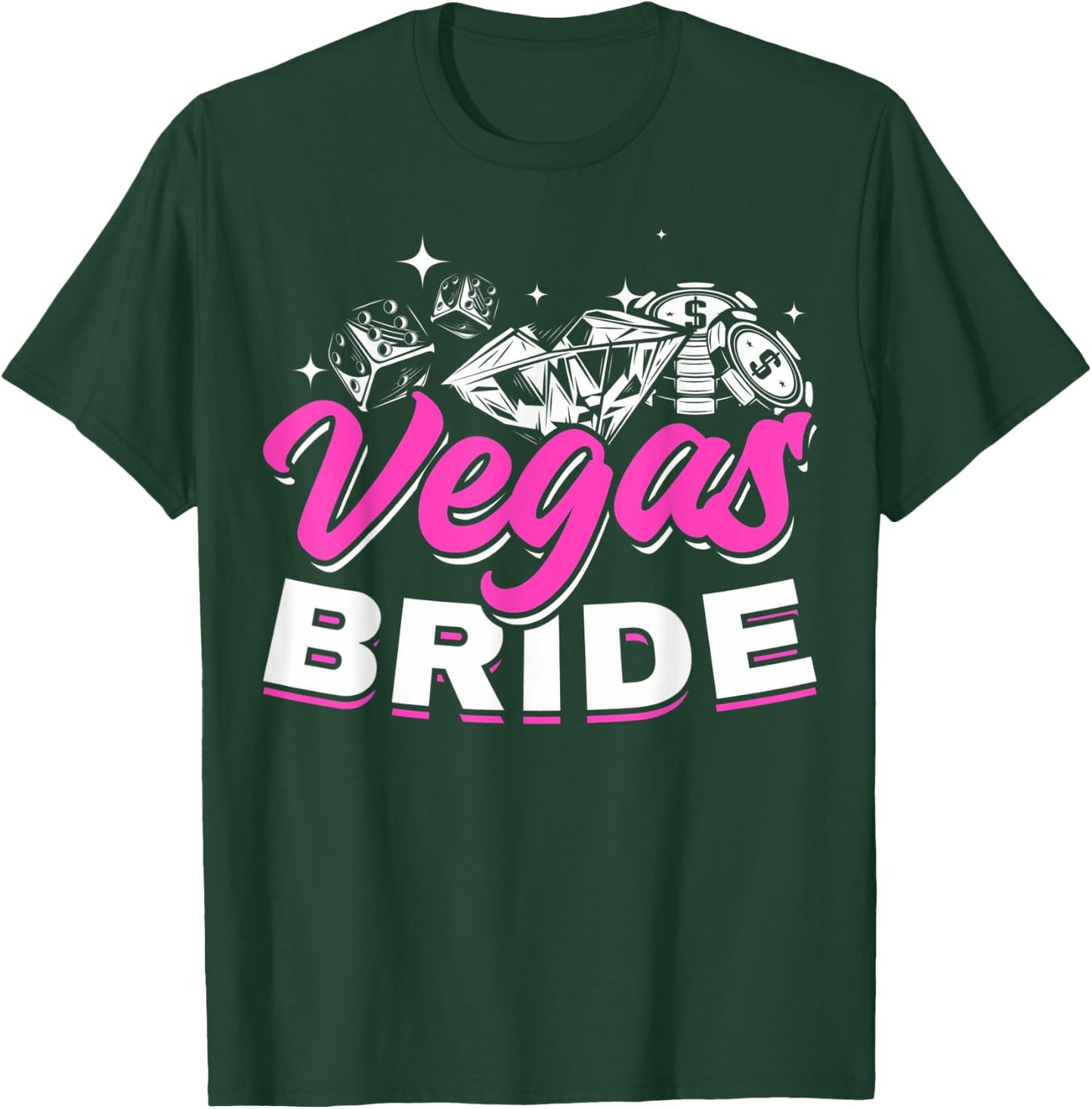 Las Vegas Wedding Las Vegas Bride Married In Las Vegas Bride T-Shirt - T-Shirt | Forest