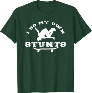 I Do All My Own Stunts Get well soon Funny injured leg T-Shirt - T-Shirt | Forest