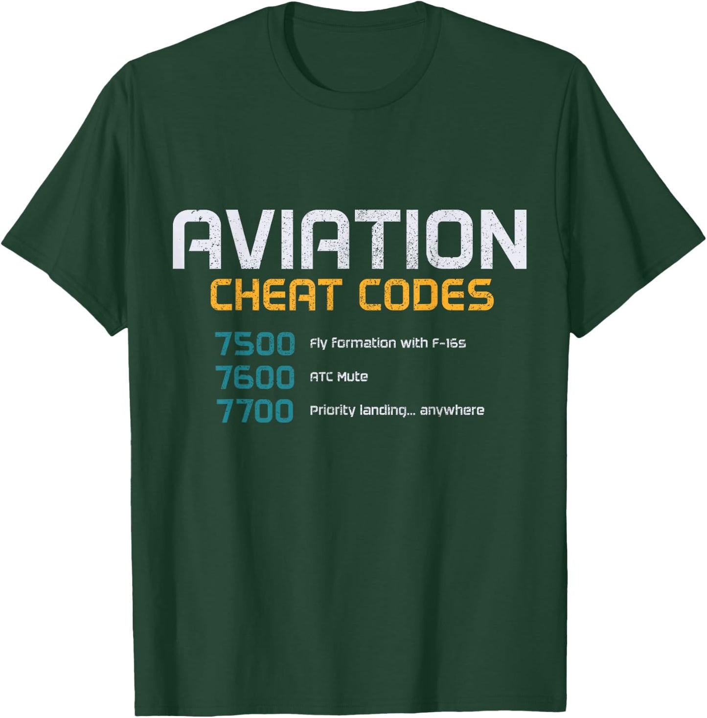 Pilot Aviation Codes Aeroplane Funny Pilot T-Shirt - T-Shirt | Forest