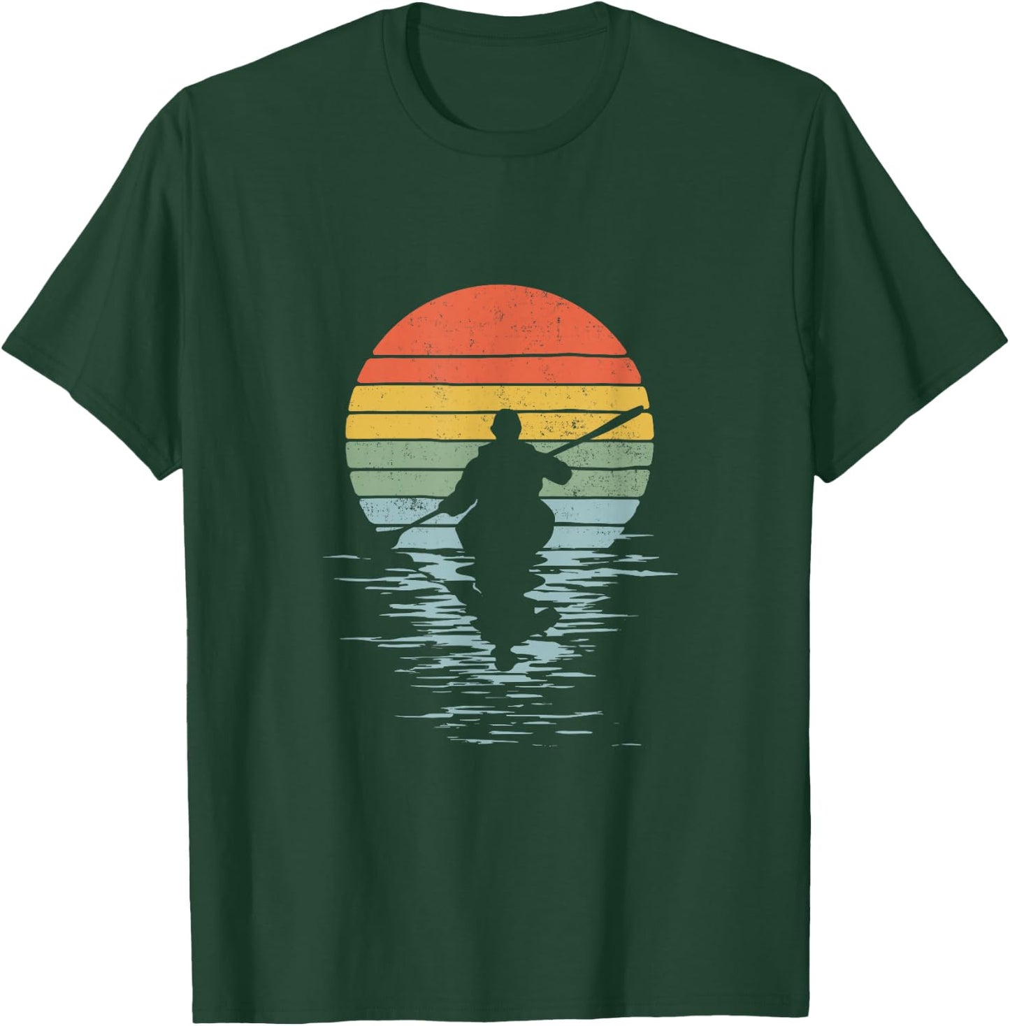 Kayak Vintage Horizon Motif Gift T-Shirt - T-Shirt | Forest