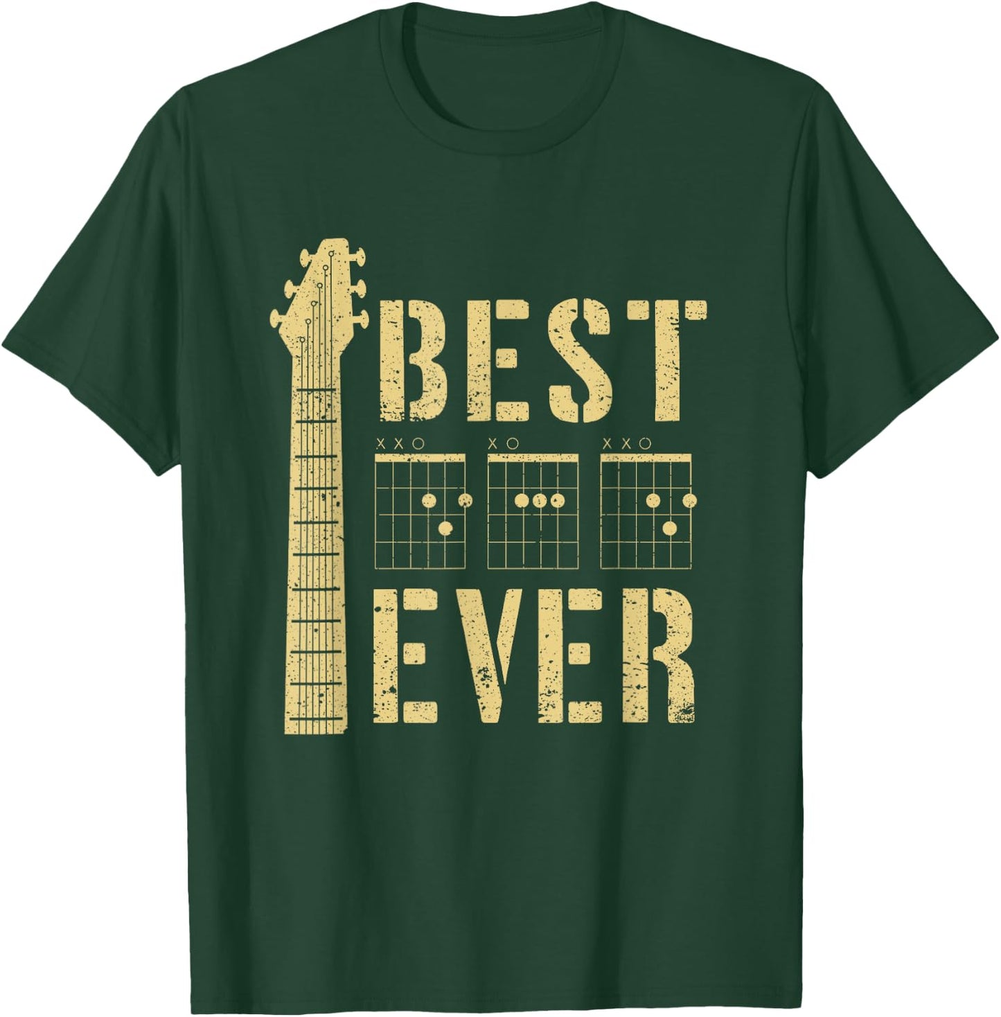 Guitarist Father Best Dad Ever Chord Guitar Players T-Shirt - T-Shirt | Forest