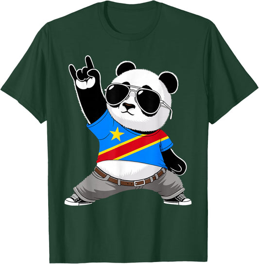 Congolese Flag Men Women Kids DR Congo T-Shirt - T-Shirt | Forest
