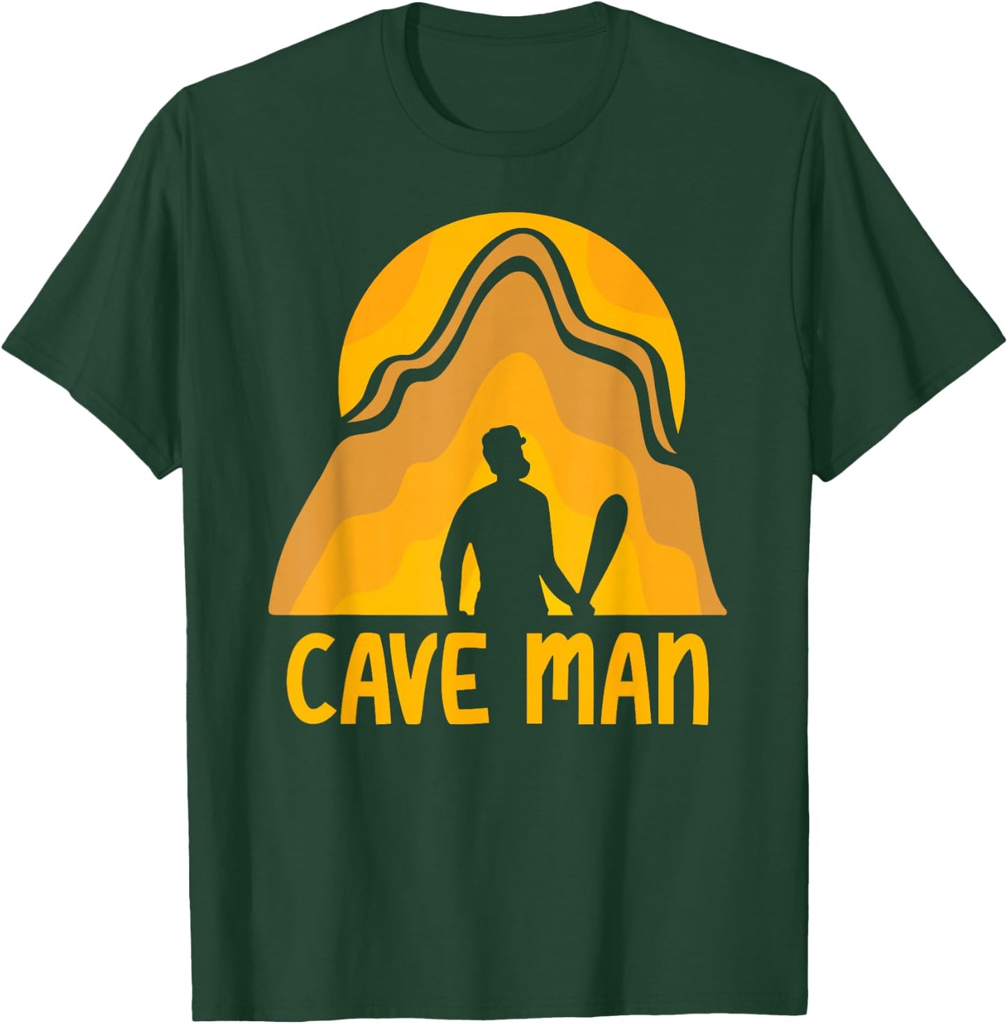 Caveman Cave Man Caving T-Shirt - T-Shirt | Forest