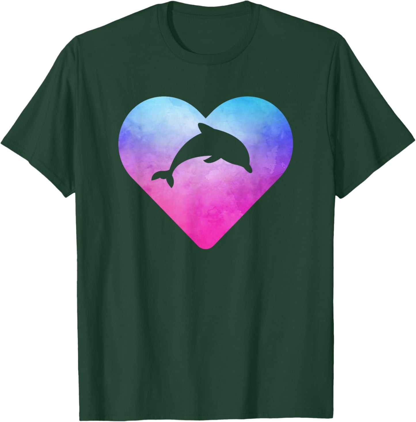 Women or Girls Dolphin T-Shirt - T-Shirt | Forest
