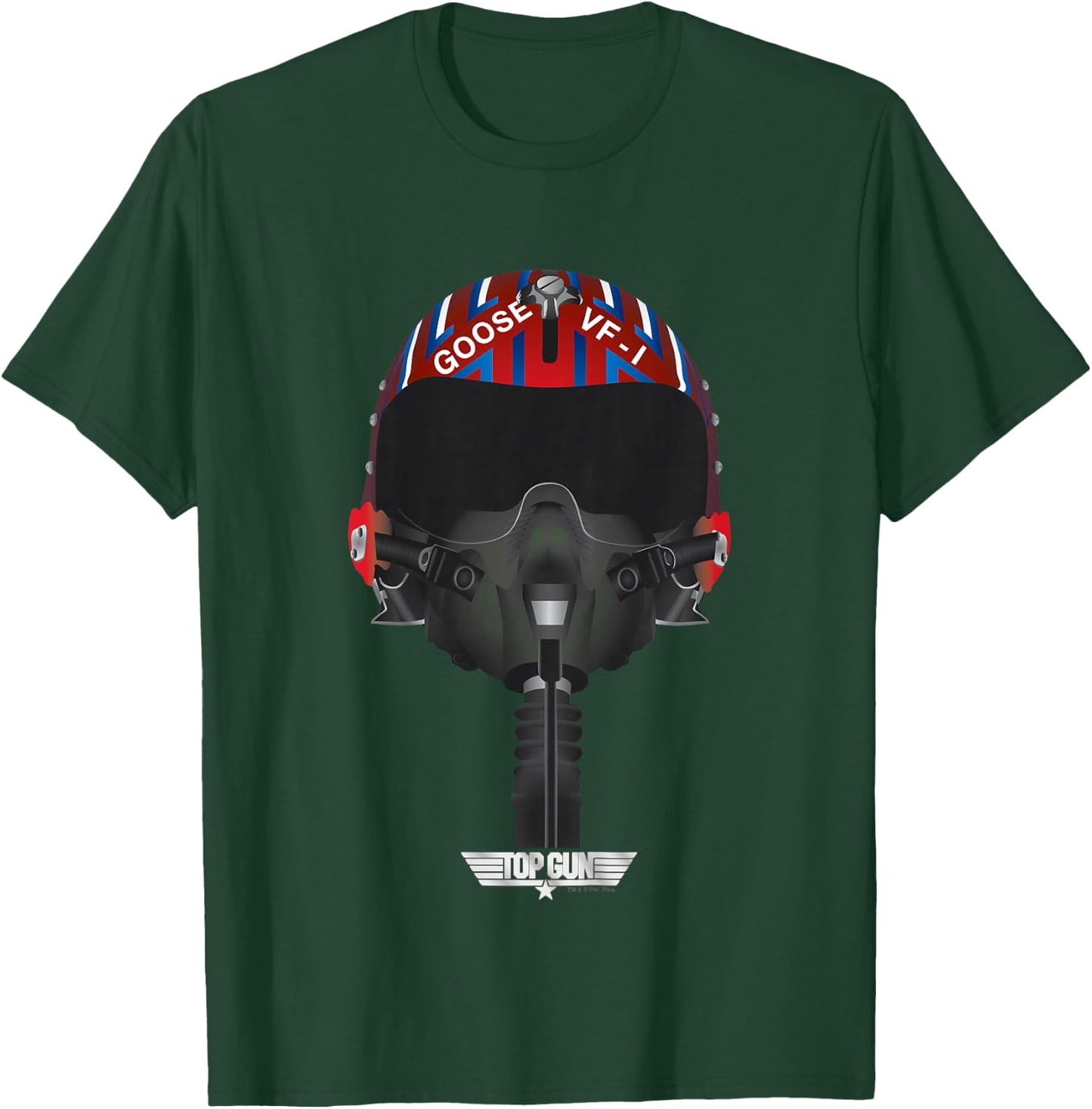 Kids Top Gun Goose Pilot Helmet Kids T-Shirt - T-Shirt | Forest