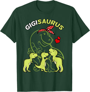 Gigisaurus Gigi Tyrannosaurus Dinosaur Mother's Day T-Shirt - T-Shirt | Forest