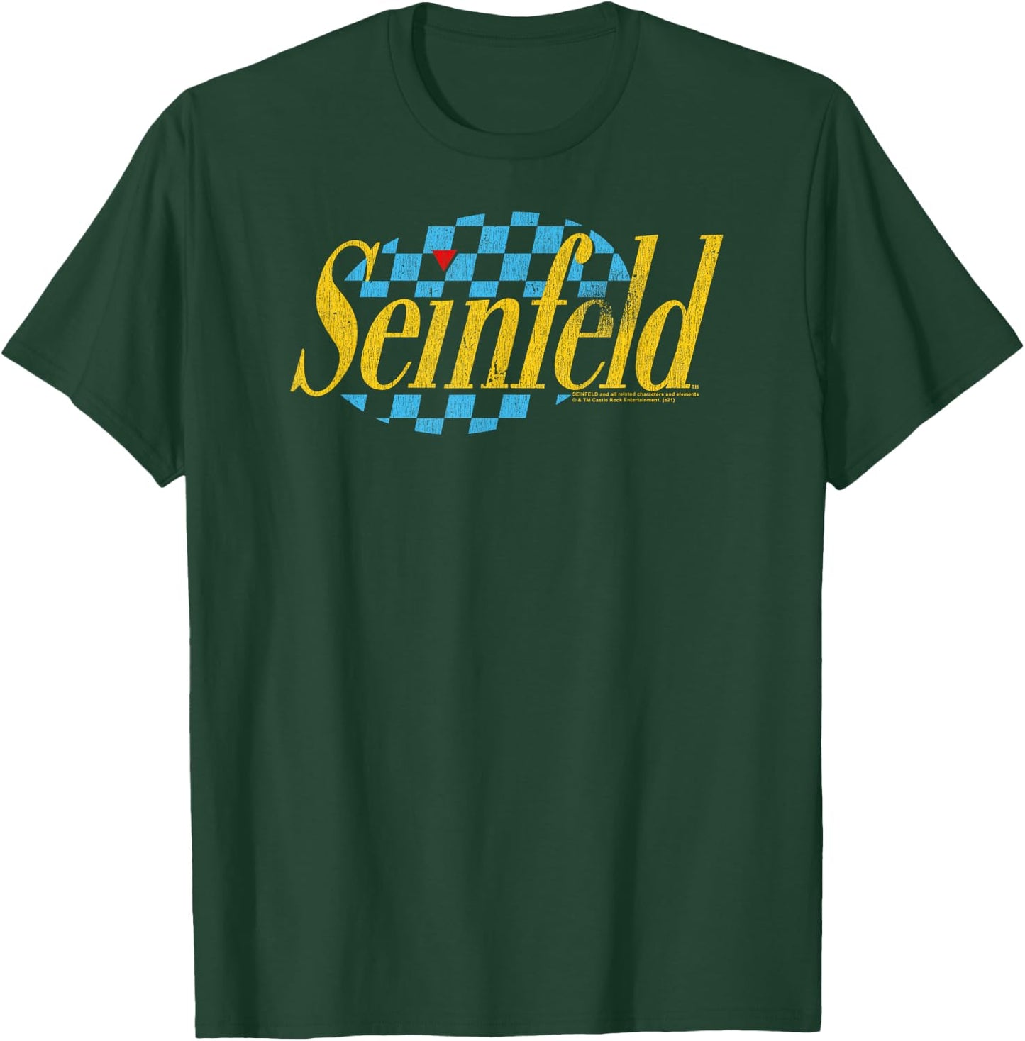 Seinfeld Checkered Logo Retro 90's TV Show T-Shirt - T-Shirt | Forest