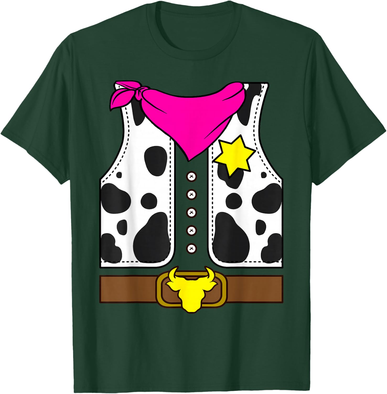 Cowgirl Horse Riding Pink Girl Cowboy Rodeo Costume Horse T-Shirt - T-Shirt | Forest