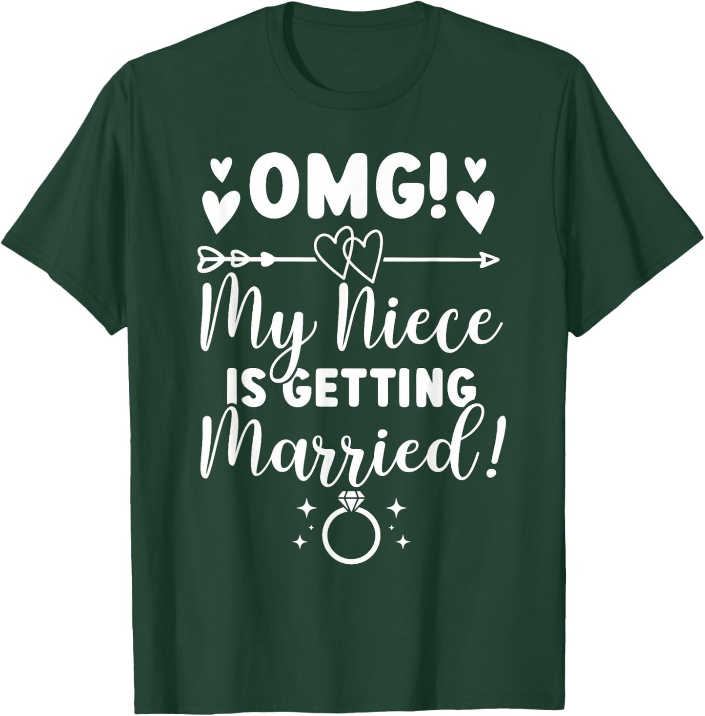 My Niece is Getting Married Bride's Aunt of The Bride Aunt T-Shirt - T-Shirt | Forest