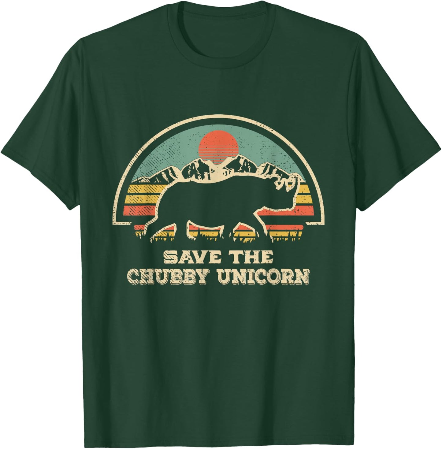 Save The Chubby Unicorns Rhino Fat Rhino T-Shirt - T-Shirt | Forest