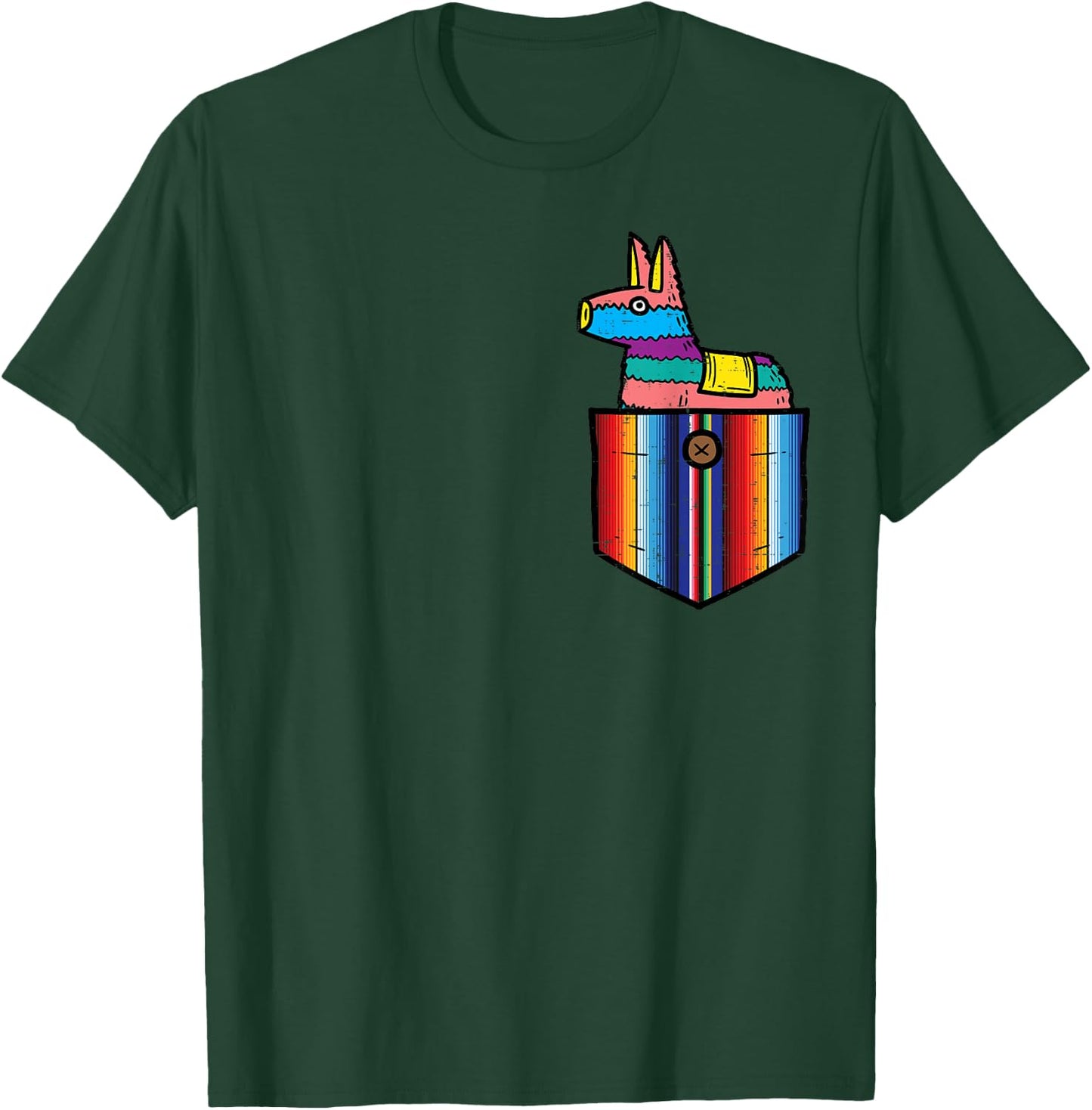 Pocket Pinata Serape Cinco De Mayo Mexican Fiesta Party Kids T-Shirt - T-Shirt | Forest