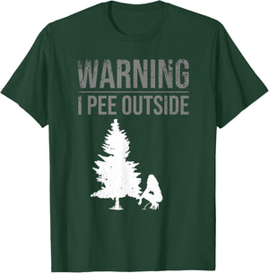 Funny I Pee Outside Gift Camping Girls Teens Kids Camper T-Shirt - T-Shirt | Forest