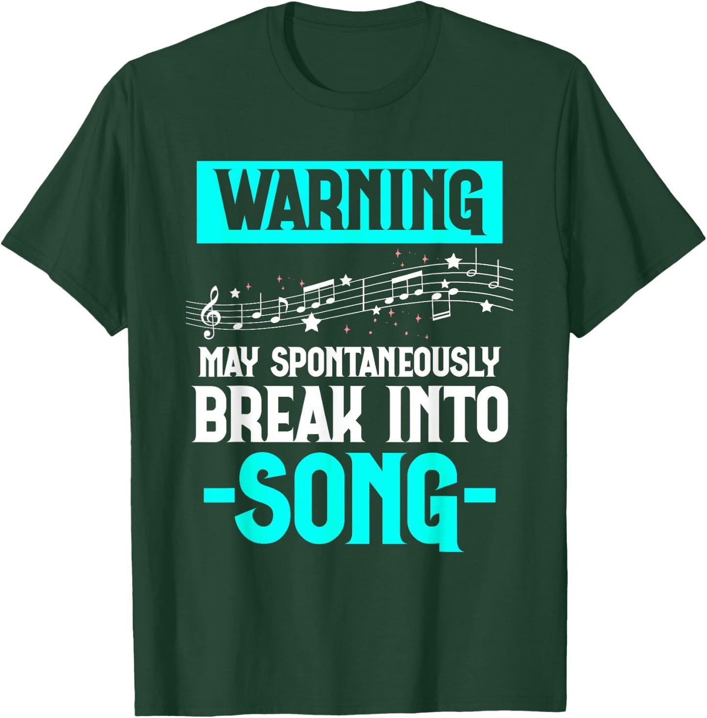 Funny Karaoke Warning May Spontaneously Break Into Song T-Shirt - T-Shirt | Forest