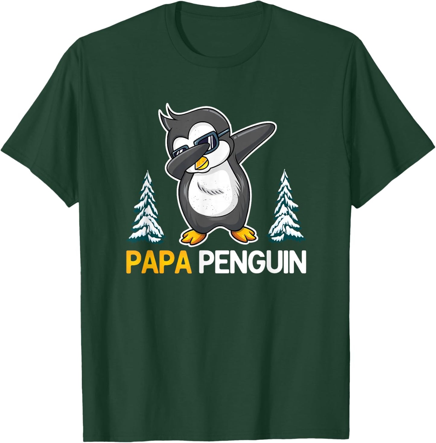 Funny Dabbing Penguin Papa Rockhopper Penguin Lovers Dad T-Shirt - T-Shirt | Forest